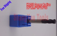 5pcs 6mm four Flutes Milling tools Mill cutter  Corner Radius End Mill CNC router bits hrc55  R0.5*D6*15*D6*50 2024 - buy cheap