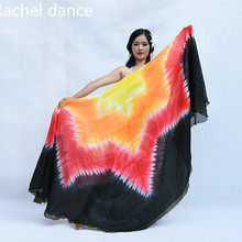 2017 Design 100% Real Cheap Gradient Color Belly Dance Veils Hand Throw Scarf Shawl Belly Dancer Accessory Adult Multi Color 2024 - buy cheap