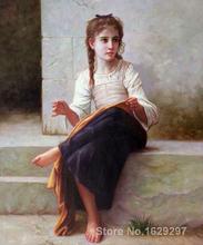 art for sale The Dressmaker by William Adolphe Bouguereau canvas Handmade High quality 2024 - buy cheap