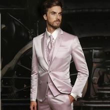 Spring Wedding Suits For Men 3 Pieces Suit Men Groom Tuxedos Terno Latest Coat Pant Designs Slim Fit Prom Best Man Suit 2024 - buy cheap