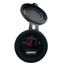 Cargador USB para coche y motocicleta, accesorio de carga rápida, adaptador de corriente, con interruptor rojo, 12-24V 2024 - compra barato