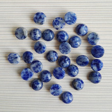 Moda 10x10mm contas de pedra sodalite natural cabochão redondo para acessórios de joias atacado 50 pçs/lote 2024 - compre barato