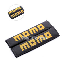 Cinturones de seguridad con textura de fibra de carbono para coche, protectores de hombro para Momo, accesorios, 1 par 2024 - compra barato