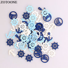 Zotoone botões wodden de âncora mistura, decoração diy, costura, artesanato, botões de madeira, acessórios 2024 - compre barato