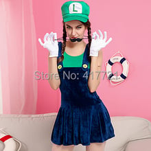 Sexy Mario Costume Women New Arrival 2 Colors Available ML5424 Fancy Party Dress For Adult 4 PCS Halloween Cosplays Costume 2024 - buy cheap