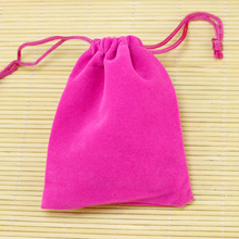 Wholesale 100Pcs 9x12cm Hot Pink Velvet Bag Small Charms Jewelry Packaging Bags Cute Drawstring Velvet Pouch Jewellery Gift Bag 2024 - buy cheap