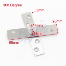 360 Degree Stainless Steel Door Pivot Hinges 95mm x 20mm 2PCS 2024 - buy cheap