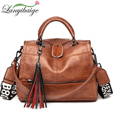 Sac A Main Vintage Ladies Crossbody Shoulder Bag Female Leather Handbag High Quality Top-handle Bags Casual Tote Ladies Handbags 2024 - buy cheap