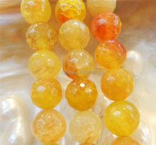 ! Wholesale 8mm Yellow Dragon Veins carnelian Round chalcedony Loose Beads 15"  2pcs/lot fashion jewelry     JT6428 2024 - buy cheap