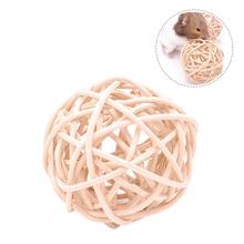 Hand-knitted Hamster Chewing Toy Natural Rattan Ball For Rabbit Syrian Hamster Small Animals Grinding Teeth Toy Pet Supplies 2024 - buy cheap