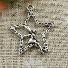 138 шт., тибетское серебро star амулеты ангелы 29x25 мм #095 2024 - купить недорого