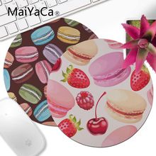 Maiyaca mouse borracha macarons personalizado, mousepad redondo, durável, da moda, faça você mesmo, estampa de logotipo do tapete, anime 2024 - compre barato