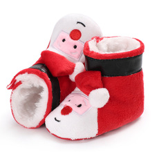 Зимние детские ботинки с Санта Клаусом; нескользящая обувь для малышей; обувь для маленьких мальчиков и девочек; обувь для первых шагов; теплая детская обувь; DS19 2024 - купить недорого