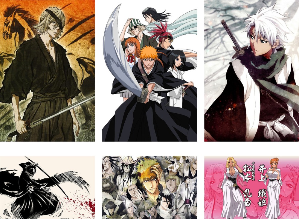 Japonês Anime Bleach Pinturas De Lona, Figura Dos Desenhos