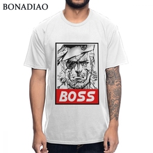 Mgs chefe camiseta incrível jogo metal engrenagem sólido t camisa verão S-6XL tamanho grande manga curta casual fino ajuste gráfico 2024 - compre barato