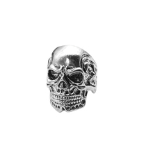 Gótico crânio cabeça anéis do punk vintage legal masculino anéis de aço inoxidável titânio esqueleto anéis jóias dropshipping anel masculino 2024 - compre barato