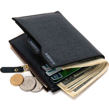 New Fashion Men's Leather Wallet With Zipper Coin Pocket Business Male Purse Removable Card Holder For Man Money Bag 2024 - buy cheap