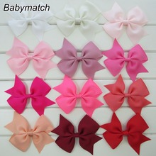 Babymatch 200pcs/lot 3.5'' Grosgrain Ribbon Hair Bows With Clip Boutique Hair Accessories DIY Hair Ornament 40 Colors 2024 - buy cheap