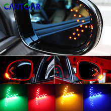 Car-Stying 1x Hot Sale Universal Car Vehicle Arrow Lights Indicator LED 14 LED 3528SMD Rearview Mirror Side Turn Signal Light 2024 - buy cheap