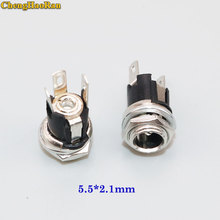 ChengHaoRan 5.5*2.1 5.5 x 2.1 mm DC Socket With Nut 5.5*2.1mm DC Power Jack Socket Female Panel Mount Connector 2024 - buy cheap