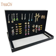 Rings Storage Case 100 Slot Ring Display Tray Organizer Show Case Jewelry Earrings Holder Storage Box Transparent Window 2024 - buy cheap