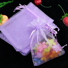 100pcs/lot 17x23cm Orchid Organza Bag Wedding Cosmetics Jewelry Display Packaging Bags Pouches Cute Drawstring Candy Gift Bag 2024 - buy cheap