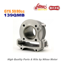 TZ-02D-GY6- 100cc（50mm) 100cc Cylinder Assy 50mm GY6 Parts Chinese Scooter 139QMB Motorcycle Engine Spare Nihao Motor 2024 - buy cheap