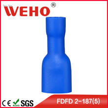 FDFD2-187(5) 1000pcs/pack free shipping FDFD insulated female cable crimp terminal 2024 - buy cheap
