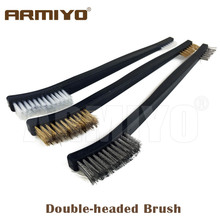 Armiyo Double-headed Wire / Nylon Brush Gun Barrel Cleaning Kit Pistol Cleaner Tool Shooting Paintball Accessories 3pcs/Set 2024 - buy cheap