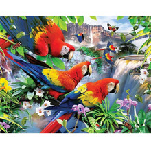 Handicrafts Diamond Painting Parrot Full Square Rhinestones Mosaic Home Decoration Diamond Embroidery Cross Stitch Kits Gifts 2024 - buy cheap