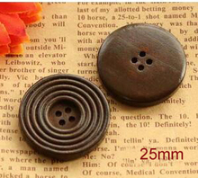 20pcs/lot 25mm Dark Brown Wooden Buttons Scrapbooking Sewing Wooden Button (SS-1749) 2024 - buy cheap