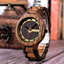 Relógio masculino de madeira bobo bird, relógio com mostrador, novo design, esportivo, de pulso, caixa de madeira, aceita dropshipping 2024 - compre barato