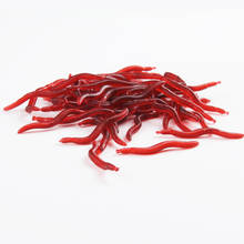 50pcs Red Earthworm Maggot Fishing Lure Soft Artificial Fishing Smelly Flavored Bait 4cm 0.4g Red Worm Free Shipping 2024 - buy cheap