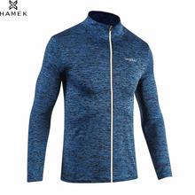 Mens Spring Autumn Running Jacket Male Sport Training Coat Reflective Zipper High Elastic Basketball Soccer Long Sleeves Shirts 2024 - buy cheap