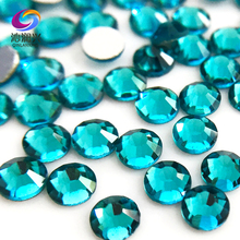 SS3-SS34 Peacock blue color Non HotFix flatback Top-level glass crystal 3D Nail Art Rhinestones diy Decorations MFKL 2024 - buy cheap