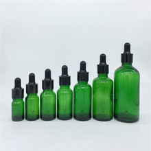100PCS 5ml,10ml,15ml,20ml,30ML,50ml,100ml Green Glass Bottle With Black Dropper Essential Oil Bottle,Reagent Eye Perfume Bottles 2024 - buy cheap