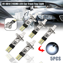 Fuente de luz LED antiniebla para coche, Bombilla blanca Canbus sin errores Mayitr, H1 4014 24SMD, 5 uds. 2024 - compra barato