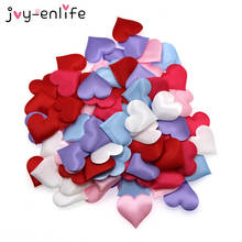 JOY-ENLIFE 50pcs/bag Colorful 35mm Heart Fabric Confetti Table Scatter Decor Wedding Party Decor Birthday Party Supplies 2024 - buy cheap