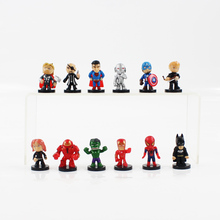 Bonecos articulados de pvc, personagens do homem de ferro, thor, hulk, capitão américa, homem-aranha, versão q, super-heróis, brinquedos, coleção 2024 - compre barato