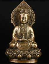 Estatua budista de latón fundido hecho a mano, Colección China WBY---522 ++ + 2024 - compra barato