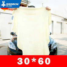 Полотенце для мытья автомобиля из натуральной сушки, чистящее полотенце для автомобиля, сушильная ткань 30*60 см, полотенце для мытья автомобиля, губка, щетка 2024 - купить недорого