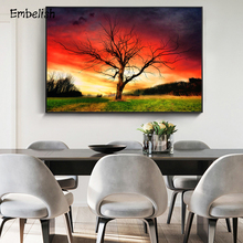 Embelish 1 Pieces New Abstract Tree Landscape Modern Home Decor Wall Art Pictures For Living Room Bedroom Framed Posters 2024 - buy cheap