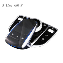 Capa transparente para mouse com acessório automotivo, estilo airspeed central, para mercedes benz glc, e, c class, w213, w205 2024 - compre barato