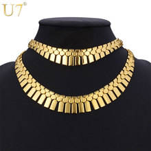 U7 Fashion Hip Hop Dubai Gold Color African Jewelry Set Women Trendy Tassels Egyptian Bracelet Necklace Set Wedding Bijoux S461 2024 - buy cheap