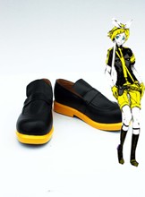 Custom made Black and yellow Rin and Len Neru Shoes from vocaloid Cosplay 2024 - buy cheap