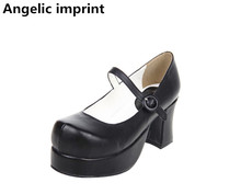 Angelic imprint handmade woman mori girl lolita cosplay shoes lady high heels pumps women princess dress party shoes 7.5cm 33-47 2024 - buy cheap