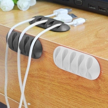 Soporte de fijación para cables de auriculares, organizador de cables de silicona con 5 clips, 2 uds. 2024 - compra barato