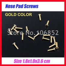 500pcs Gold Color 1.0x3.6mm  Eyeglasses Glasses Nose Pad Screws Slotted - Head Free Shipping 2024 - buy cheap