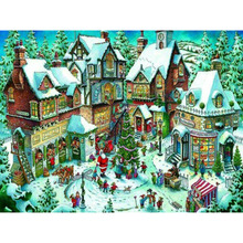 5D DIY Full Square/round Diamond Painting Snowscene town Embroidery Cross Stitch Rhinestone Mosaic  Home Decor 2024 - buy cheap