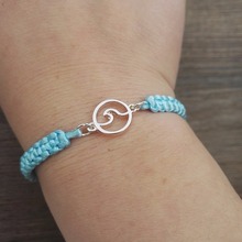 SanLan 12pcs Fashion Dainty Ocean jewelry Wave Bracelet Simple handmade Wave String Bracelet 2024 - buy cheap